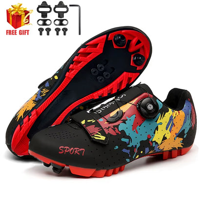 2023 MTB Cycling Shoes Men Mountain Footwear Racing Road Bicycle Flat Clit Sneaker Cleat Women Dirt Speed Route Bike Biking Spd