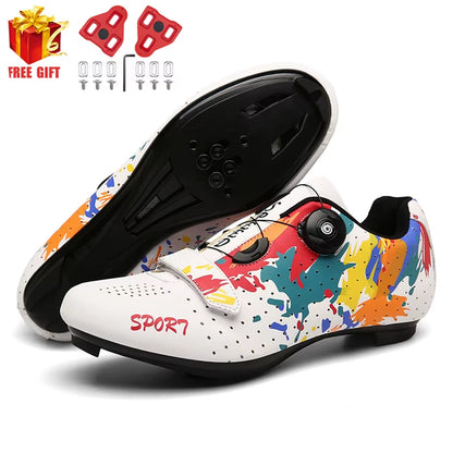 2023 MTB Cycling Shoes Men Mountain Footwear Racing Road Bicycle Flat Clit Sneaker Cleat Women Dirt Speed Route Bike Biking Spd