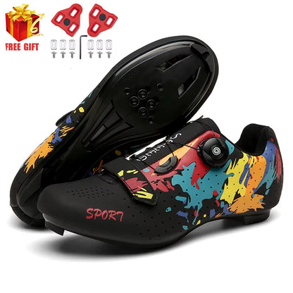 2023 MTB Cycling Shoes Men Mountain Footwear Racing Road Bicycle Flat Clit Sneaker Cleat Women Dirt Speed Route Bike Biking Spd
